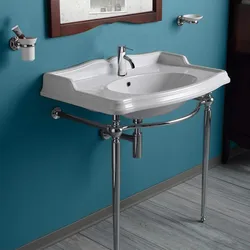 Sink with legs for bathroom photo