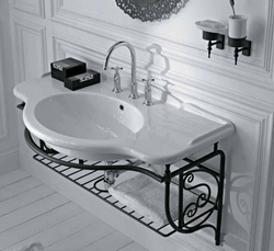 Sink with legs for bathroom photo