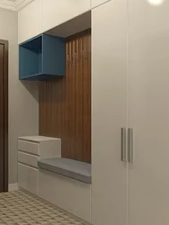 Narrow cabinets in a small hallway photo