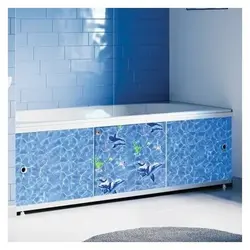 Photo bath screen made of panels