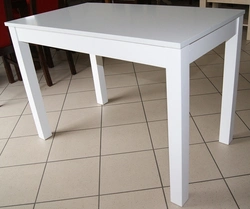 White sliding kitchen table photo