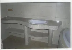 Plasterboard Sink In The Bathroom Photo