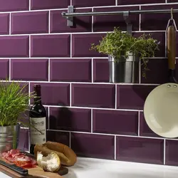 Tiles with flowers in the kitchen photo