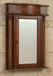 Wooden Bathroom Mirror Photo