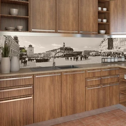 Brown kitchen apron photo