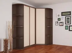 White corner cabinets in the living room photo