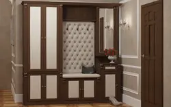 Hallway wardrobe with pouf photo