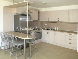 Gray Kitchen With Breakfast Bar Photo