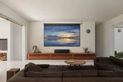TV on the ceiling in the living room photo
