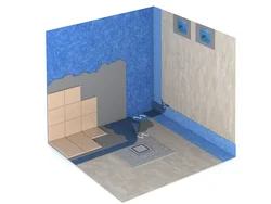 Waterproofing in the bathroom under tiles photo