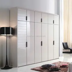 White Hinged Wardrobes In The Hallway Photo