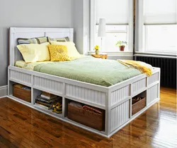 Drawers and shelves for the bedroom photo