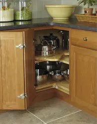 Cabinet On The Countertop In The Kitchen Photo