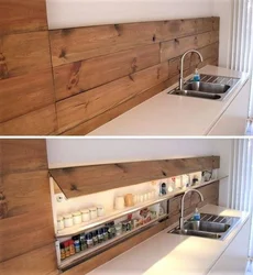 Девони дар countertop дар акс ошхона