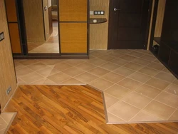Linoleum as tiles for the hallway photo