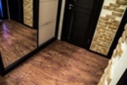 Linoleum as tiles for the hallway photo
