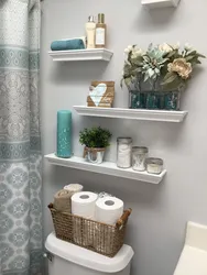 Shelves for toilet and bath photo