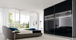 Black wardrobes photo for the bedroom