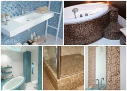 How to lay out a mosaic in the bathroom photo