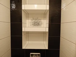 Box with shelves in the bathroom photo