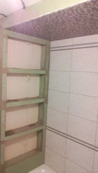 Box With Shelves In The Bathroom Photo