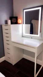 Makeup mirror in the bedroom photo