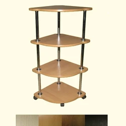 Floor corner shelf for kitchen photo