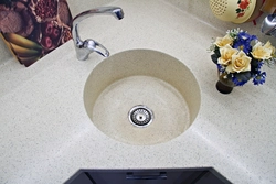 Round Artificial Kitchen Sinks Photo