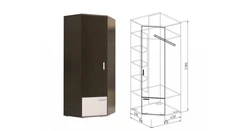 Corner wardrobe in the hallway with depth photo
