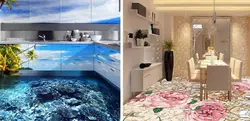 3 floor photos for the kitchen