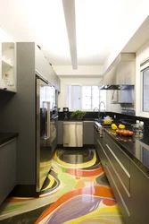 3 floor photos for the kitchen