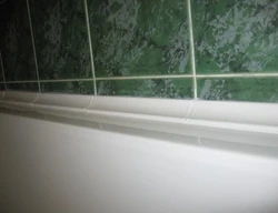 Tile border in the bathroom photo