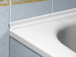 Tile border in the bathroom photo