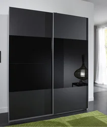 Black wardrobe in the hallway photo