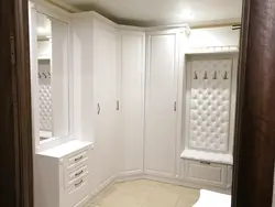 Белые угловые шкафы в прихожую фото