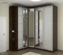 Шкафҳои кунҷи сафед дар долон акс