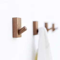 Hooks on the wall in the hallway photo