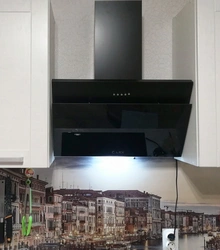 Inclined kitchen hood 50 photos