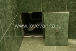 Hamam fotoşəkilində maqnit üzərində plitələr
