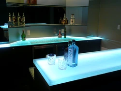 Tables with lighting for the kitchen photo