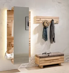 Hallway Mirror Made Of Wood Photo
