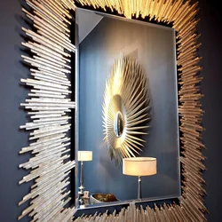 Hallway Mirror Made Of Wood Photo