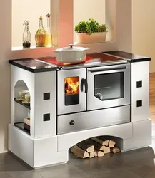 Wood-burning kitchen stove photo