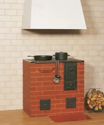 Wood-burning kitchen stove photo