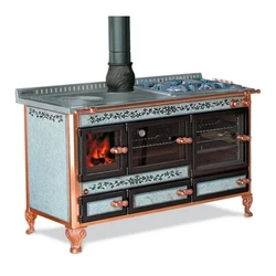 Wood-burning kitchen stove photo