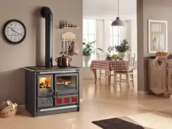 Wood-burning kitchen stove photo