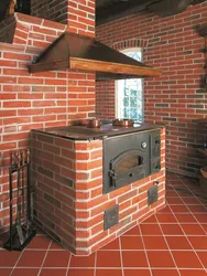 Wood-burning kitchen stove photo