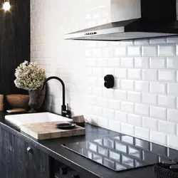 White brick tiles for kitchen photo