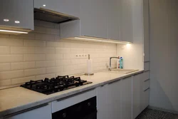 White brick tiles for kitchen photo