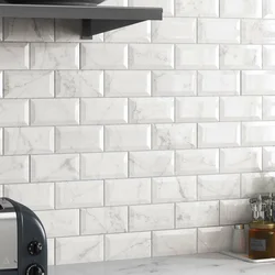 White brick tiles for kitchen photo